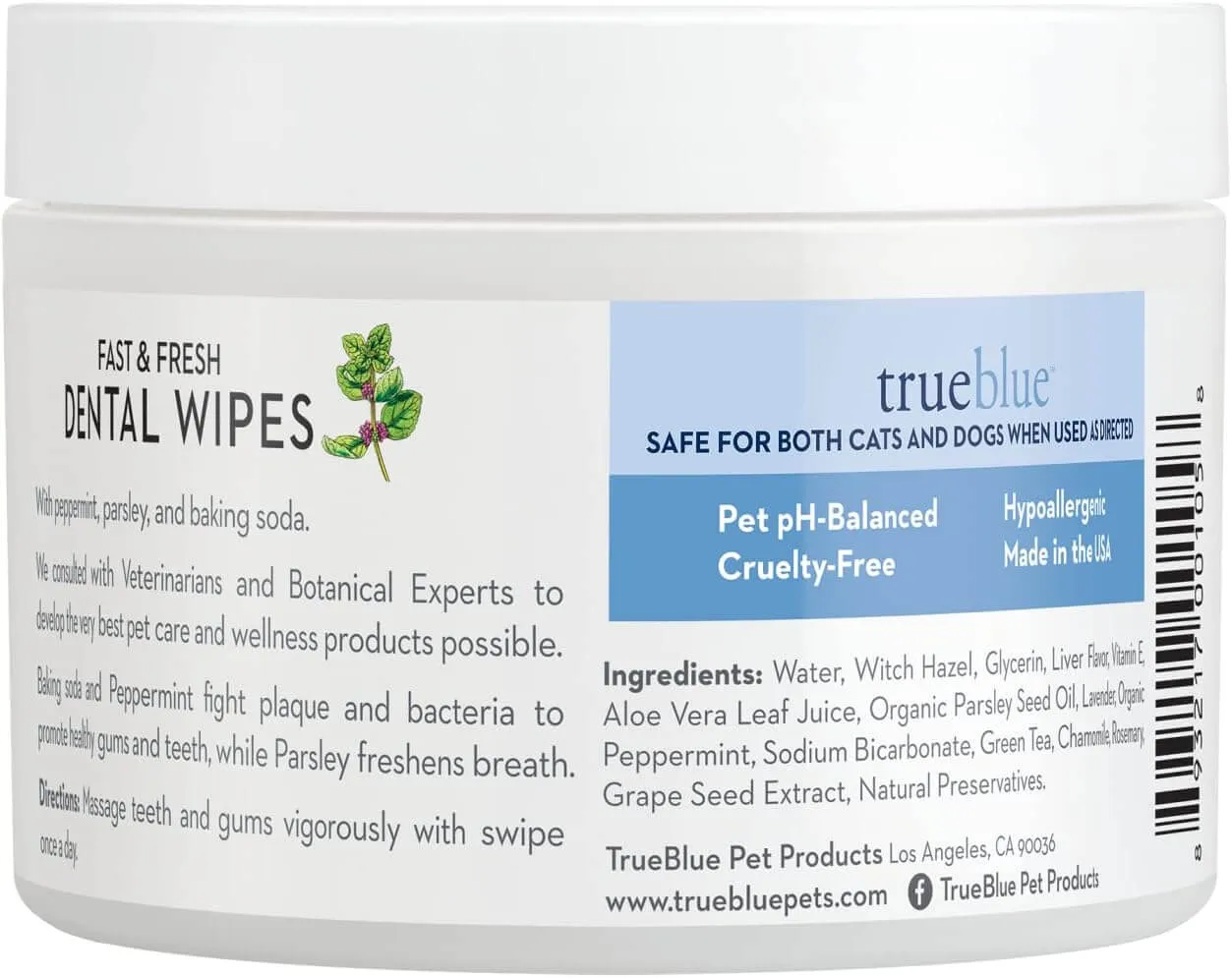 TrueBlue Fast & Fresh Dental Swipes