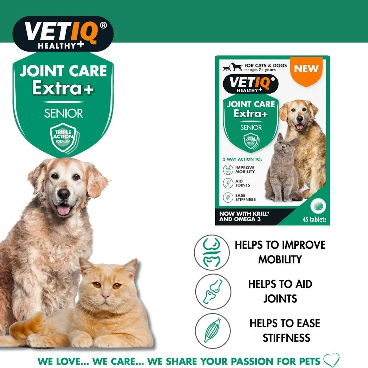 VETIQ Joint Care Extra for Senior Cats and Dogs