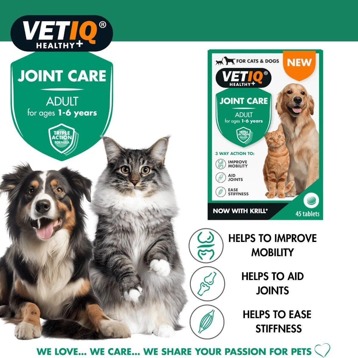 VETIQ Joint Care Extra for Senior Cats and Dogs