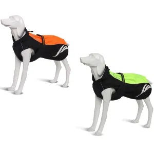 Waterproof Reflective Dog Rain Jacket for Spring - (Green/Grey, Orange/Grey) by Truelove