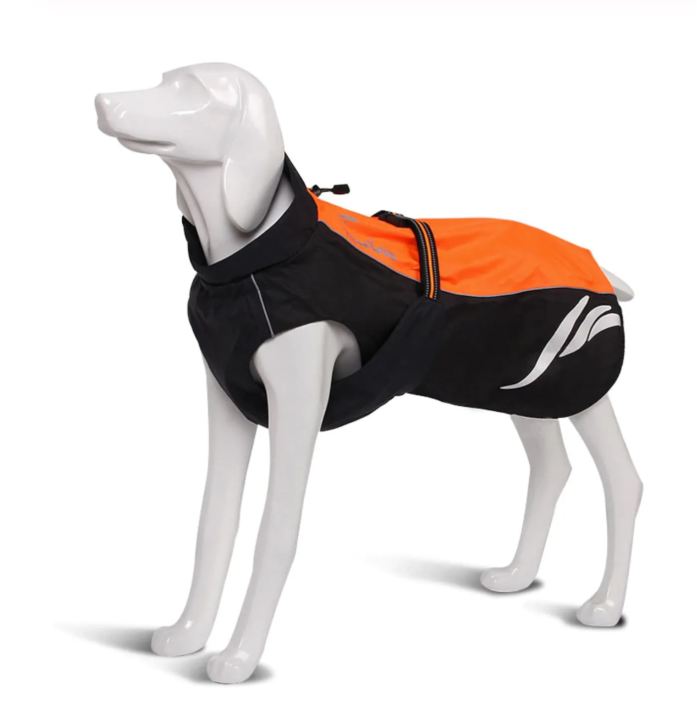 Waterproof Reflective Dog Rain Jacket for Spring - (Green/Grey, Orange/Grey) by Truelove