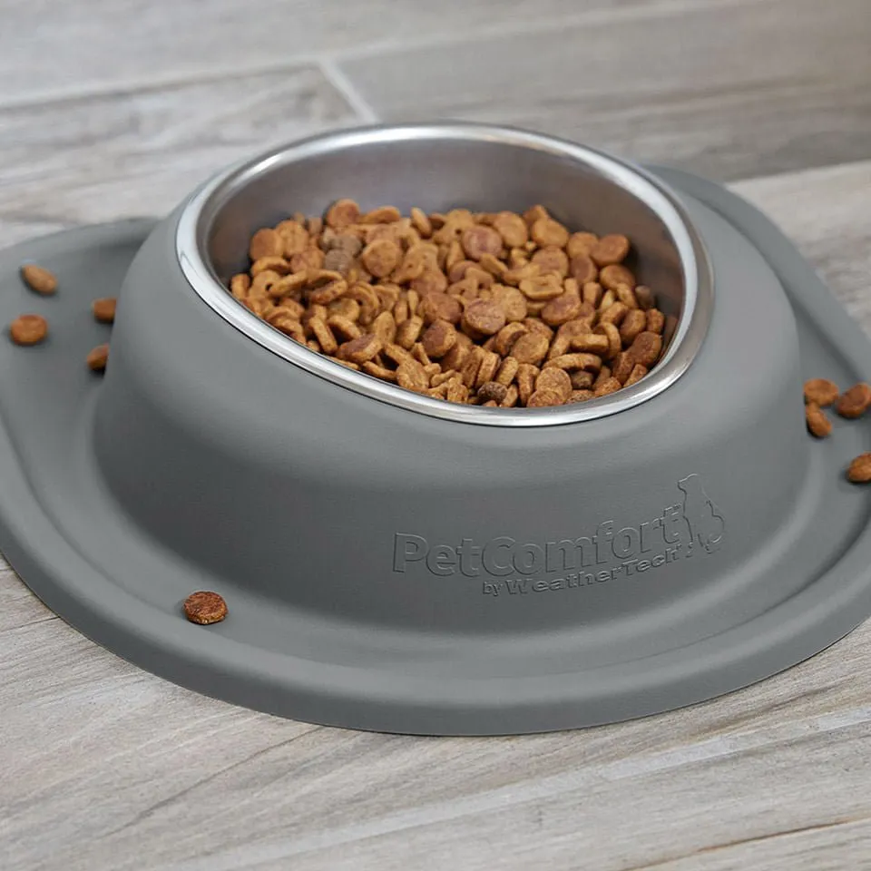 WeatherTech Single Low Pet Feeding System, Stainless Steel