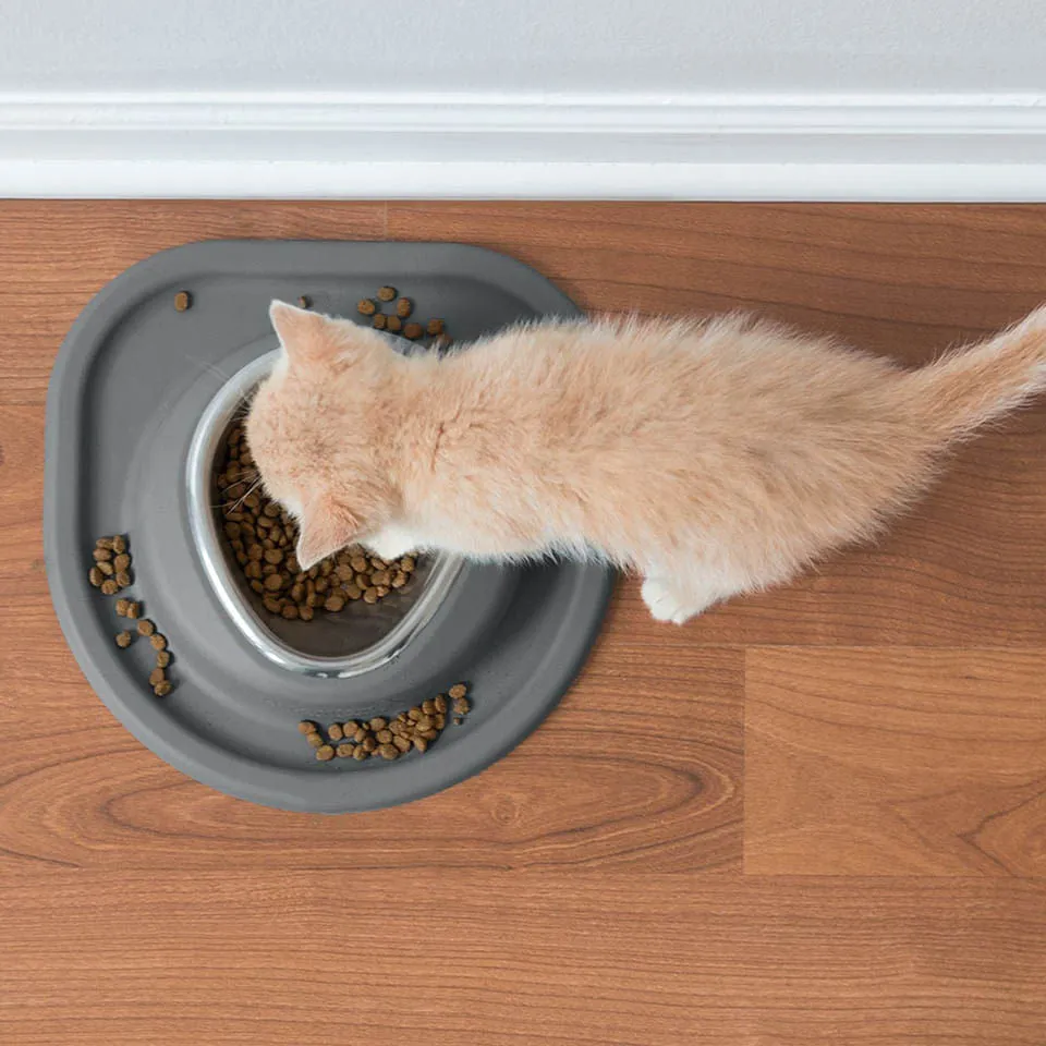 WeatherTech Single Low Pet Feeding System, Stainless Steel