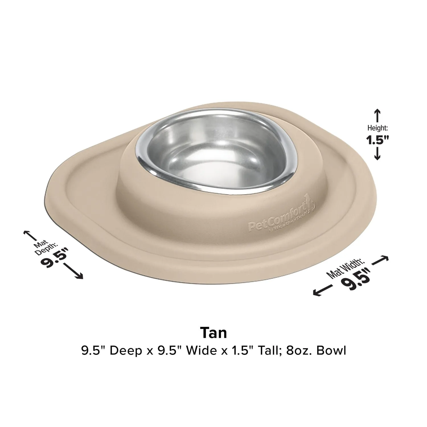 WeatherTech Single Low Pet Feeding System, Stainless Steel