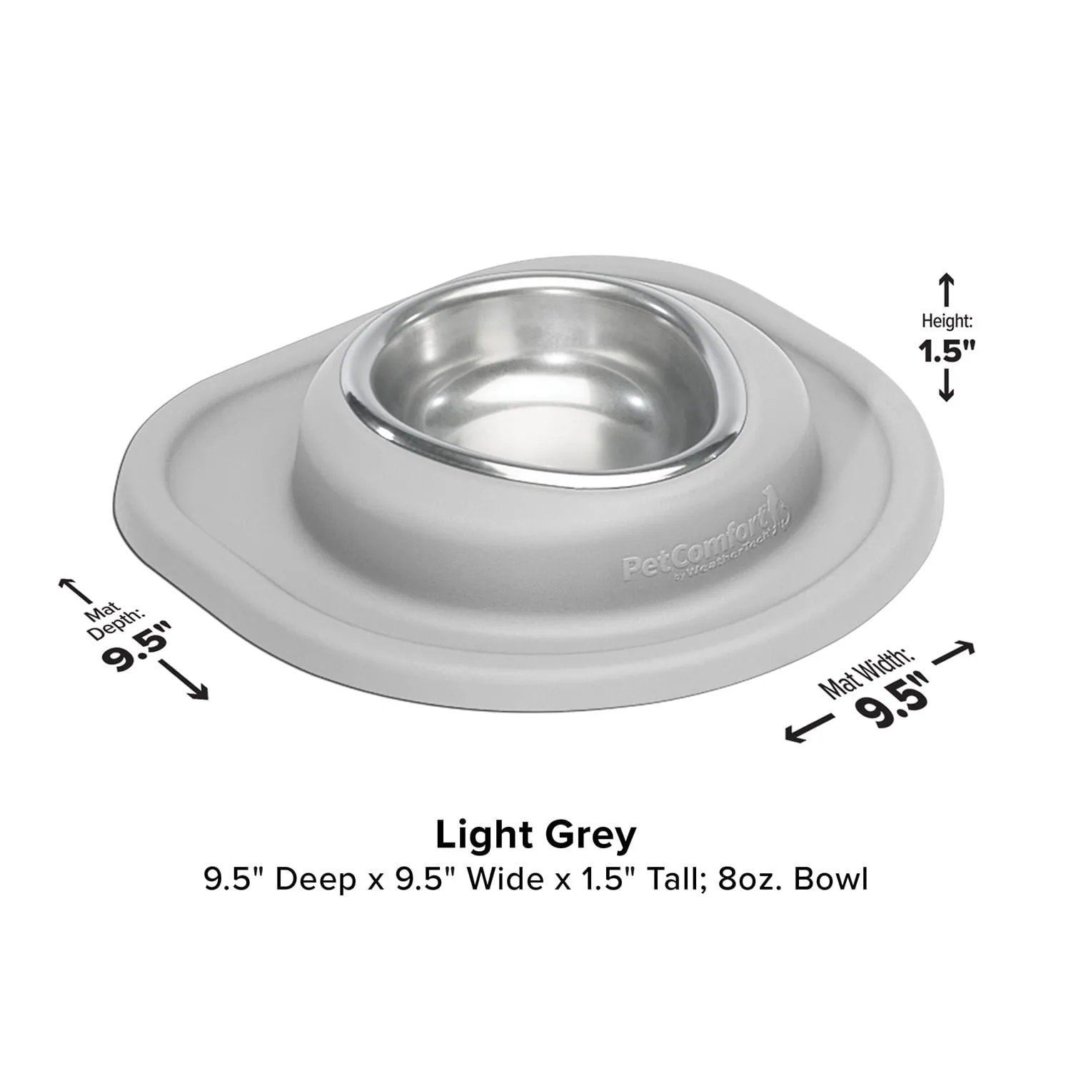 WeatherTech Single Low Pet Feeding System, Stainless Steel
