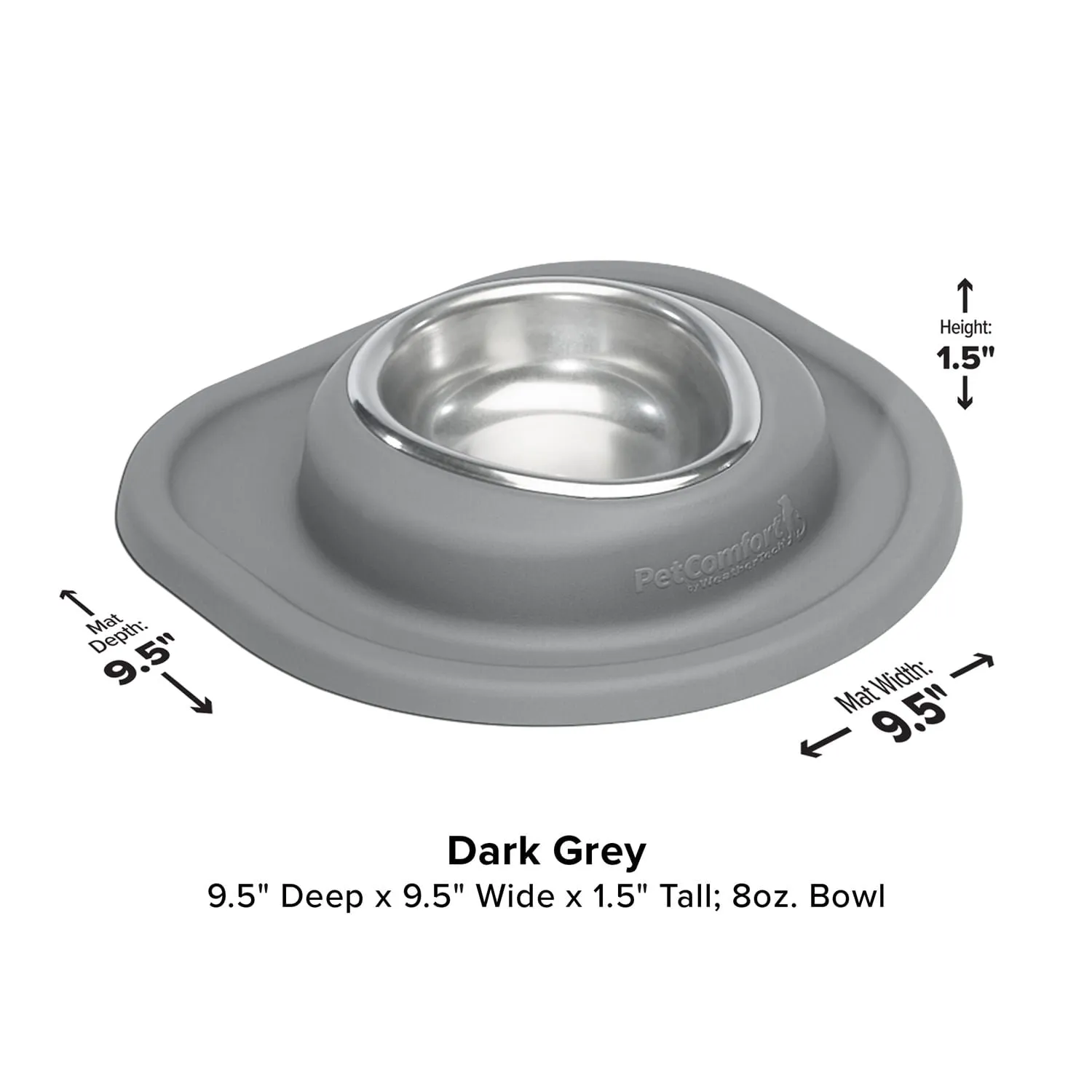 WeatherTech Single Low Pet Feeding System, Stainless Steel