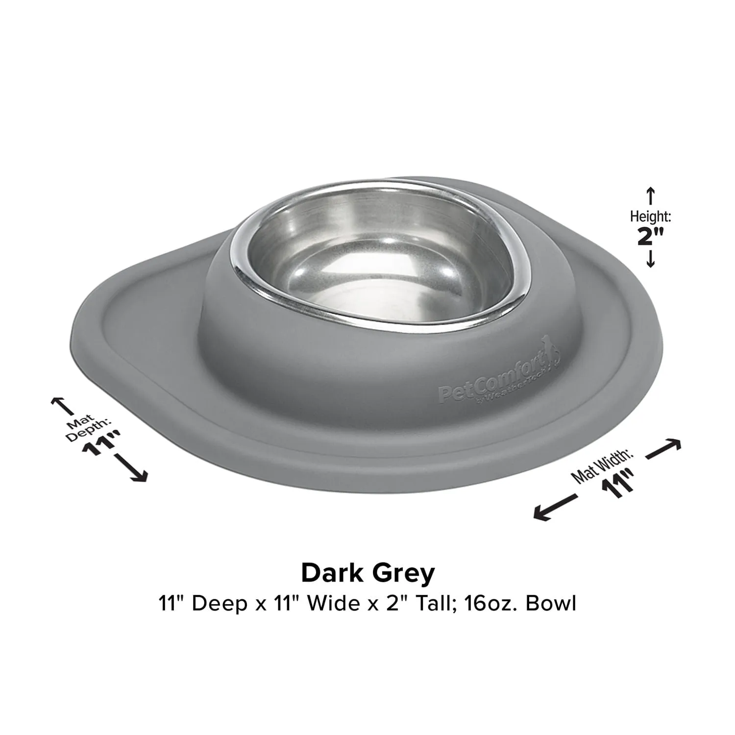 WeatherTech Single Low Pet Feeding System, Stainless Steel