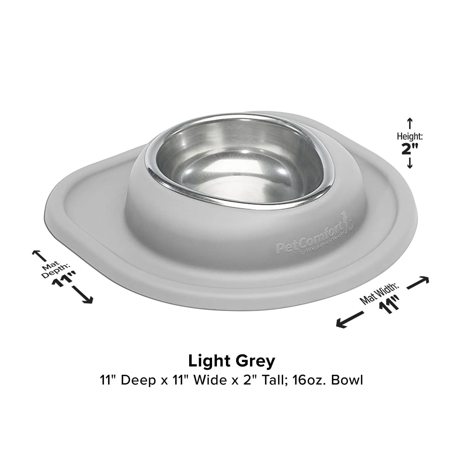 WeatherTech Single Low Pet Feeding System, Stainless Steel